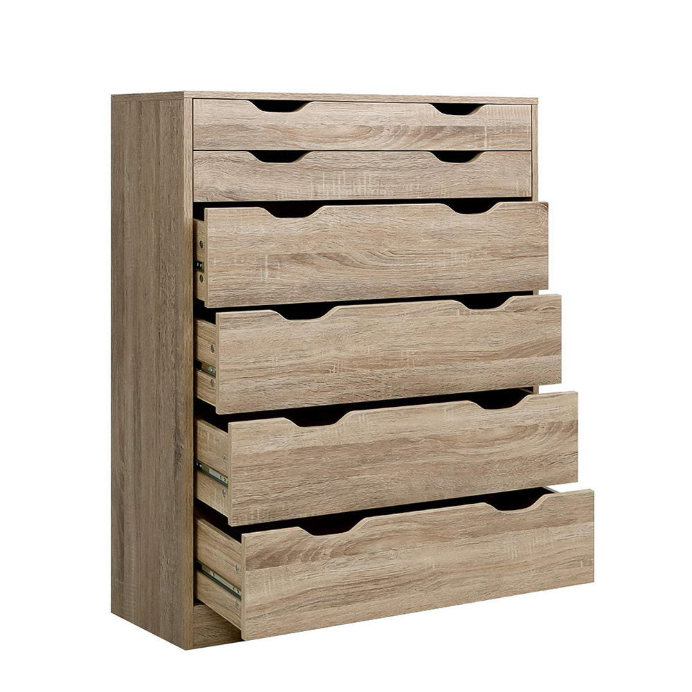 Artiss 6 Chest of Drawers - MYLA Oak - Cosy Abode