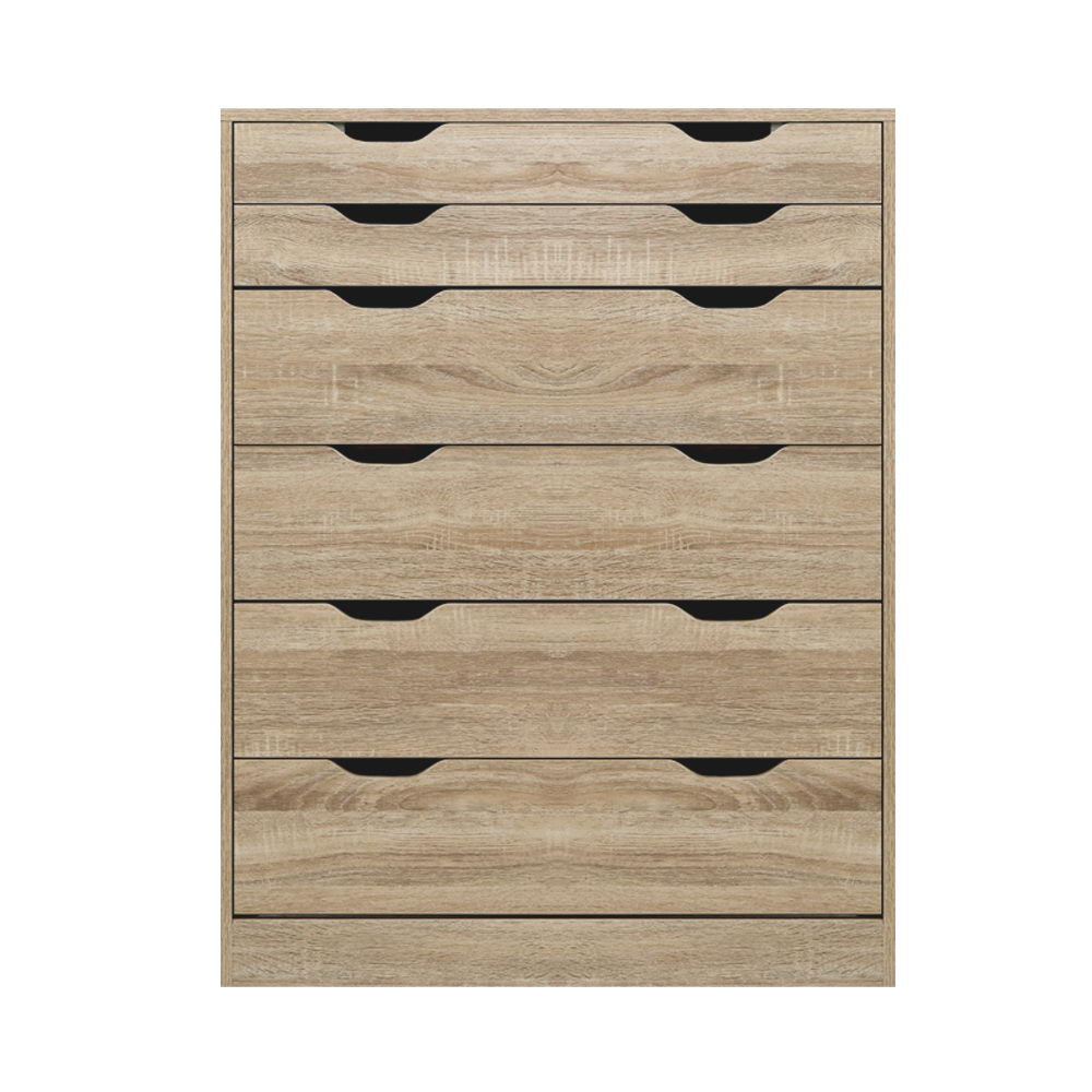 Artiss 6 Chest of Drawers - MYLA Oak - Cosy Abode