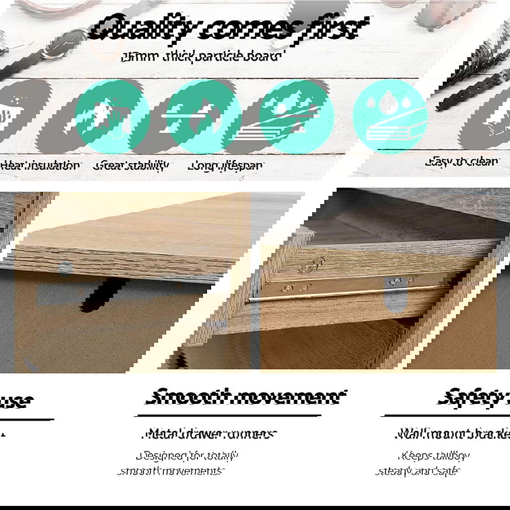 Artiss 6 Chest of Drawers - MYLA Oak - Cosy Abode