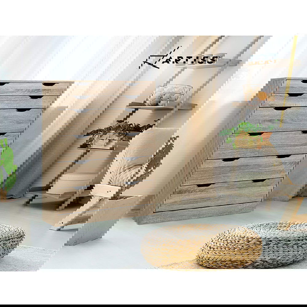 Artiss 6 Chest of Drawers - MYLA Oak - Cosy Abode