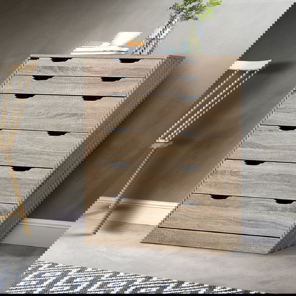 Artiss 6 Chest of Drawers - MYLA Oak - Cosy Abode