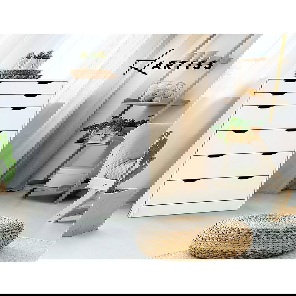 Artiss 6 Chest of Drawers - MYLA White - Cosy Abode