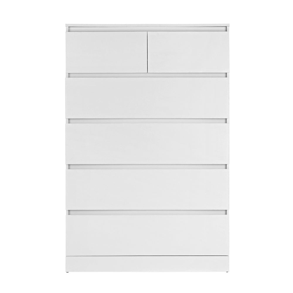 Artiss 6 Chest of Drawers - PEPE White - Cosy Abode