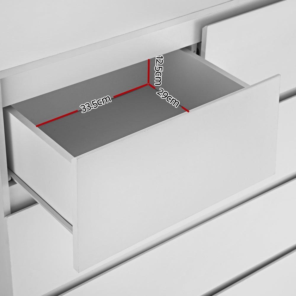 Artiss 6 Chest of Drawers - PEPE White - Cosy Abode