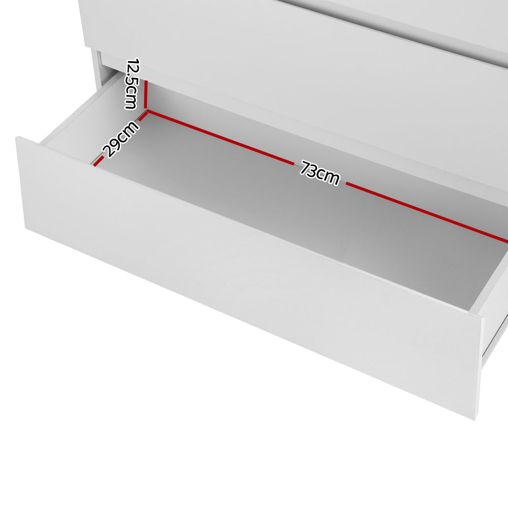 Artiss 6 Chest of Drawers - PEPE White - Cosy Abode