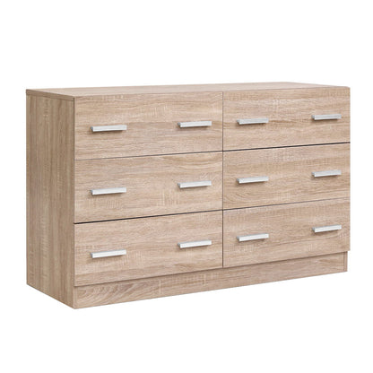 Artiss 6 Chest of Drawers - VEDA Pine - Cosy Abode