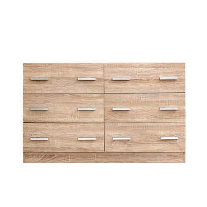 Artiss 6 Chest of Drawers - VEDA Pine - Cosy Abode
