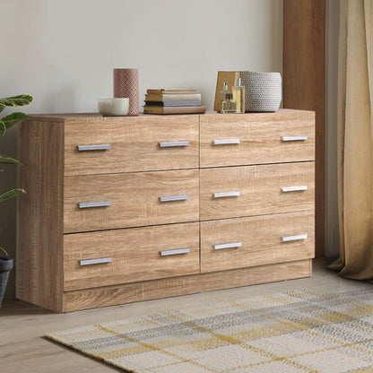 Artiss 6 Chest of Drawers - VEDA Pine - Cosy Abode