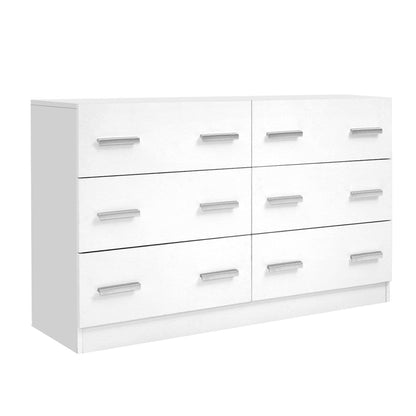 Artiss 6 Chest of Drawers - VEDA White - Cosy Abode