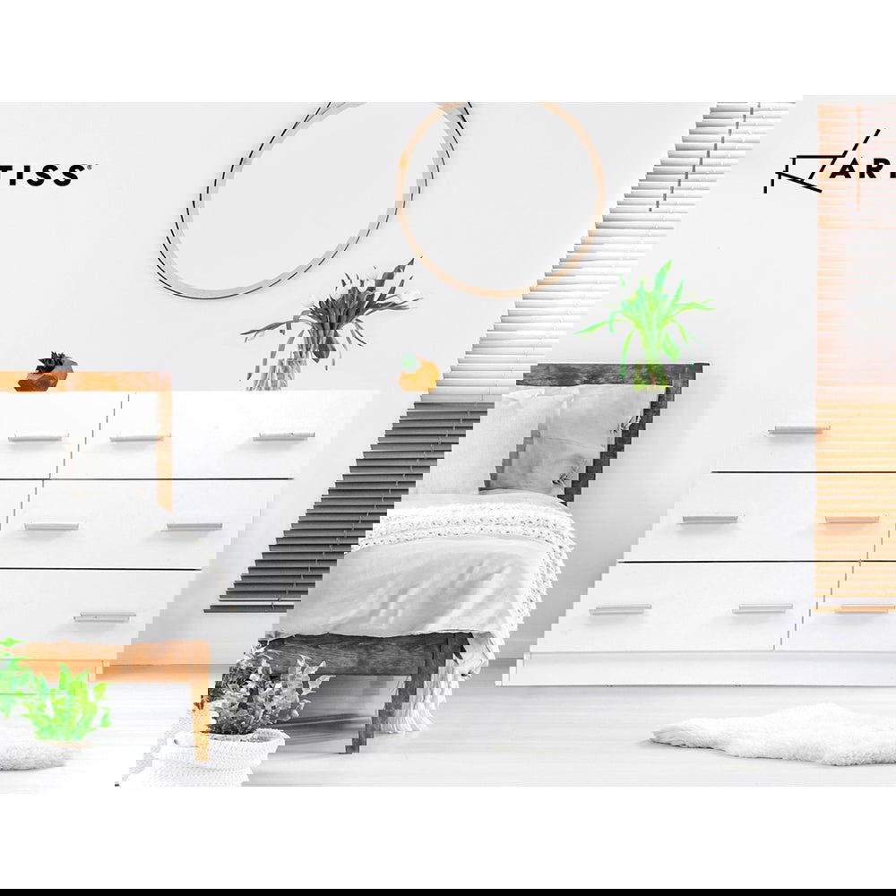 Artiss 6 Chest of Drawers - VEDA White - Cosy Abode