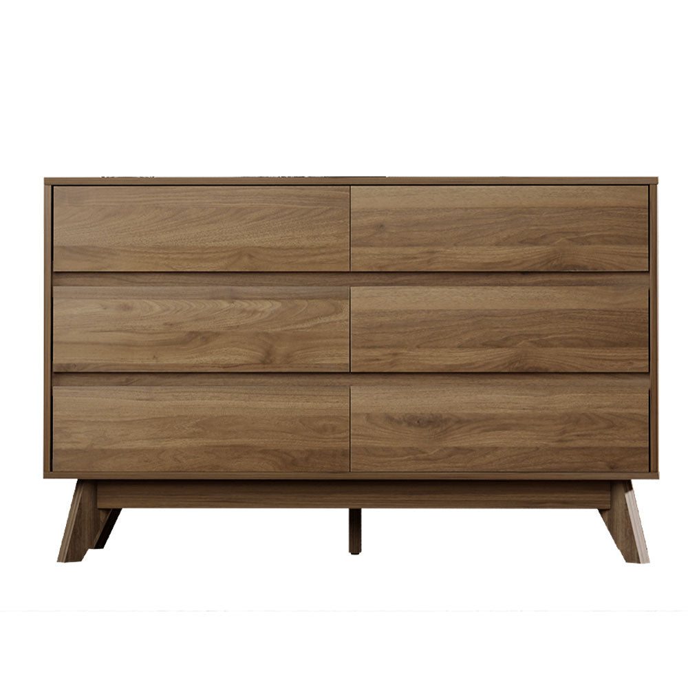 Artiss 6 Chest of Drawers - XAVI Walnut - Cosy Abode