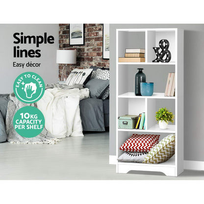 Artiss 6 Tier Bookshelf ANA - White - Cosy Abode