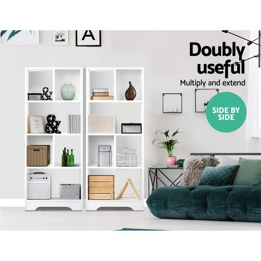 Artiss 6 Tier Bookshelf ANA - White - Cosy Abode