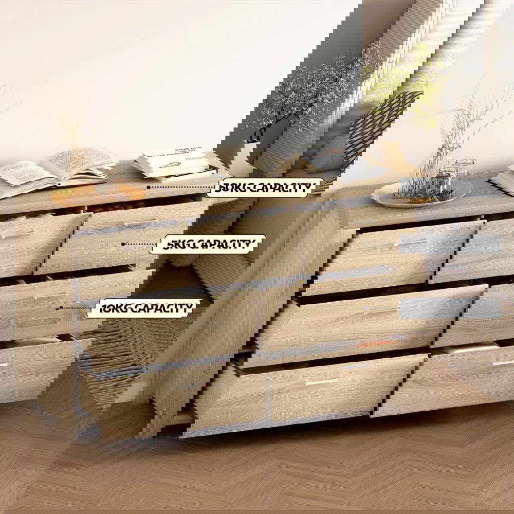 Artiss 7 Chest of Drawers - MAXI Pine - Cosy Abode