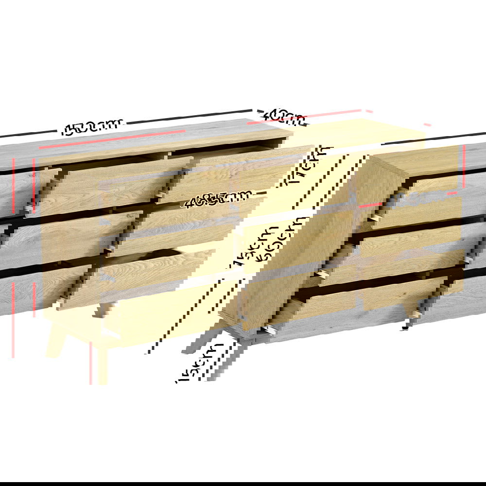Artiss 9 Chest of Drawers Tallboy Cabinet - XAVI Pine - Cosy Abode