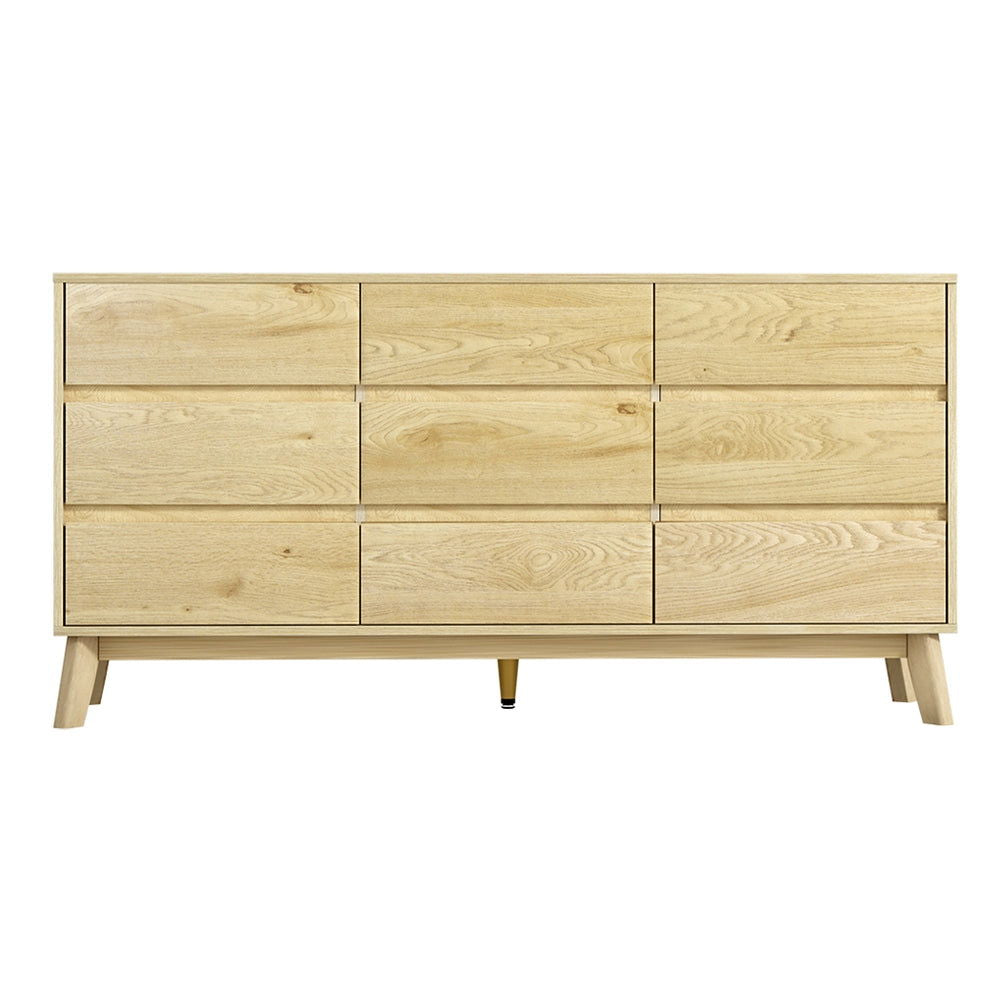 Artiss 9 Chest of Drawers Tallboy Cabinet - XAVI Pine - Cosy Abode
