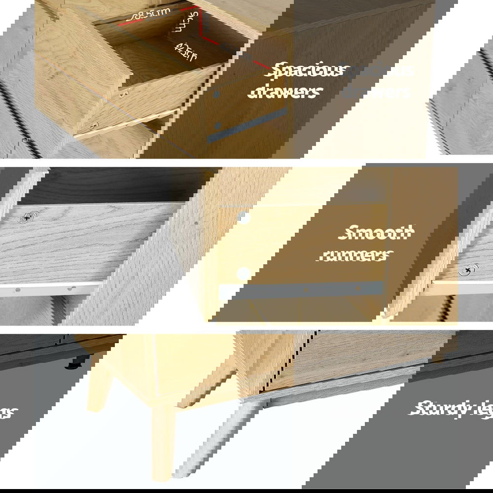 Artiss 9 Chest of Drawers Tallboy Cabinet - XAVI Pine - Cosy Abode