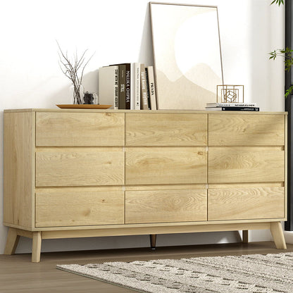 Artiss 9 Chest of Drawers Tallboy Cabinet - XAVI Pine - Cosy Abode