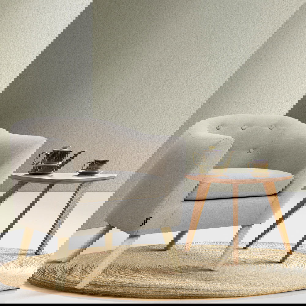 Artiss ADORA Armchair Tub Chair Single Accent Armchairs Sofa Lounge Fabric Beige - Cosy Abode