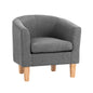 Artiss Abby Fabric Armchair - Grey - Cosy Abode