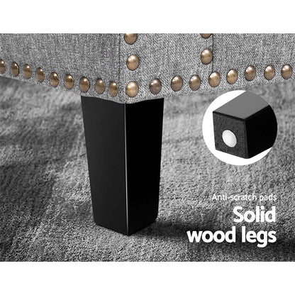 Artiss Armchair Accent Chair Retro Armchairs Lounge Accent Chair Single Sofa Linen Fabric Seat Grey - Cosy Abode