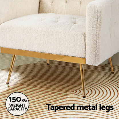 Artiss Armchair Boucle Beige Nicole - Cosy Abode