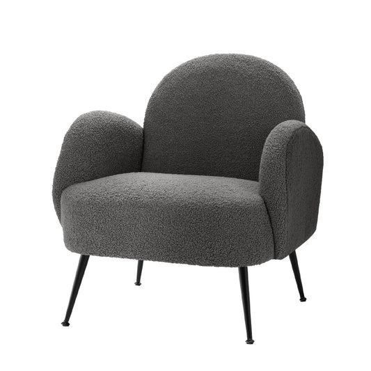 Artiss Armchair Boucle Charcoal Hanes - Cosy Abode