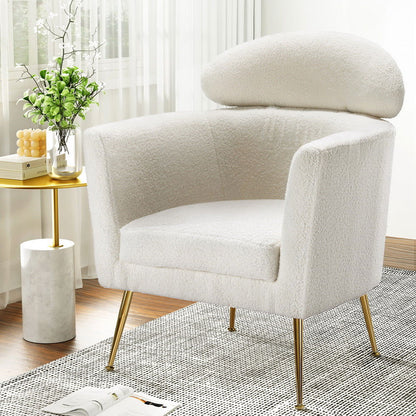 Artiss Armchair Boucle Fabric White Yoli - Cosy Abode