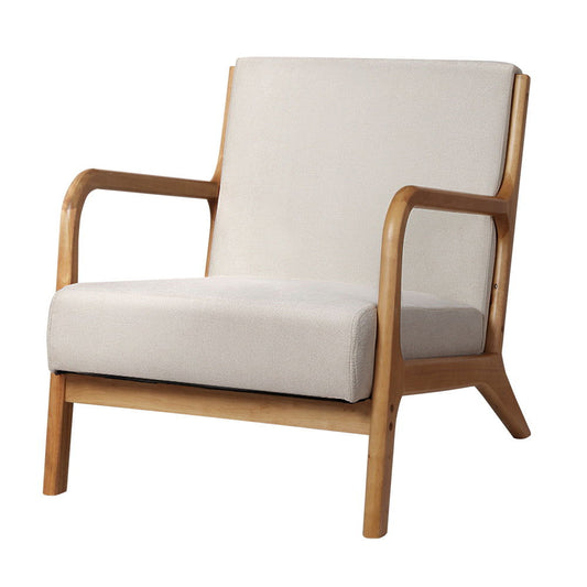 Artiss Armchair Fabric Beige Olive - Cosy Abode