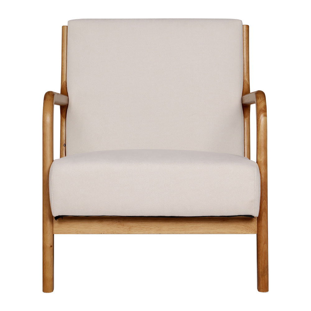 Artiss Armchair Fabric Beige Olive - Cosy Abode