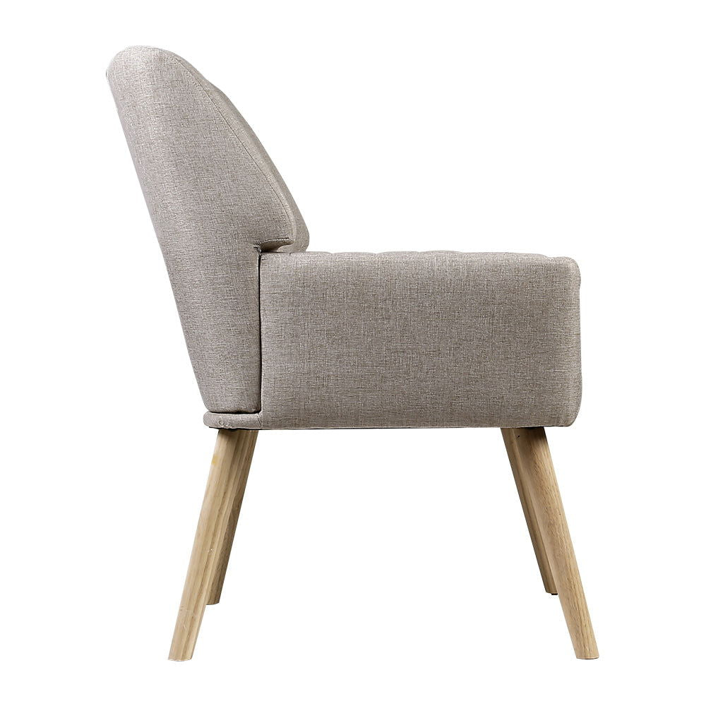 Artiss Armchair Fabric Beige Sebastini - Cosy Abode
