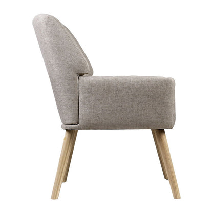 Artiss Armchair Fabric Beige Sebastini - Cosy Abode