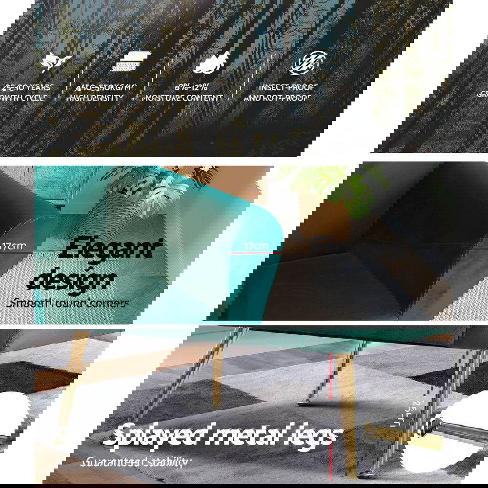 Artiss Armchair Green Velvet Caroline - Cosy Abode