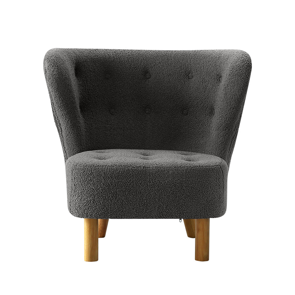 Artiss Armchair Lounge Accent Chair Armchairs Couch Chairs Sofa Bedroom Charcoal - Cosy Abode
