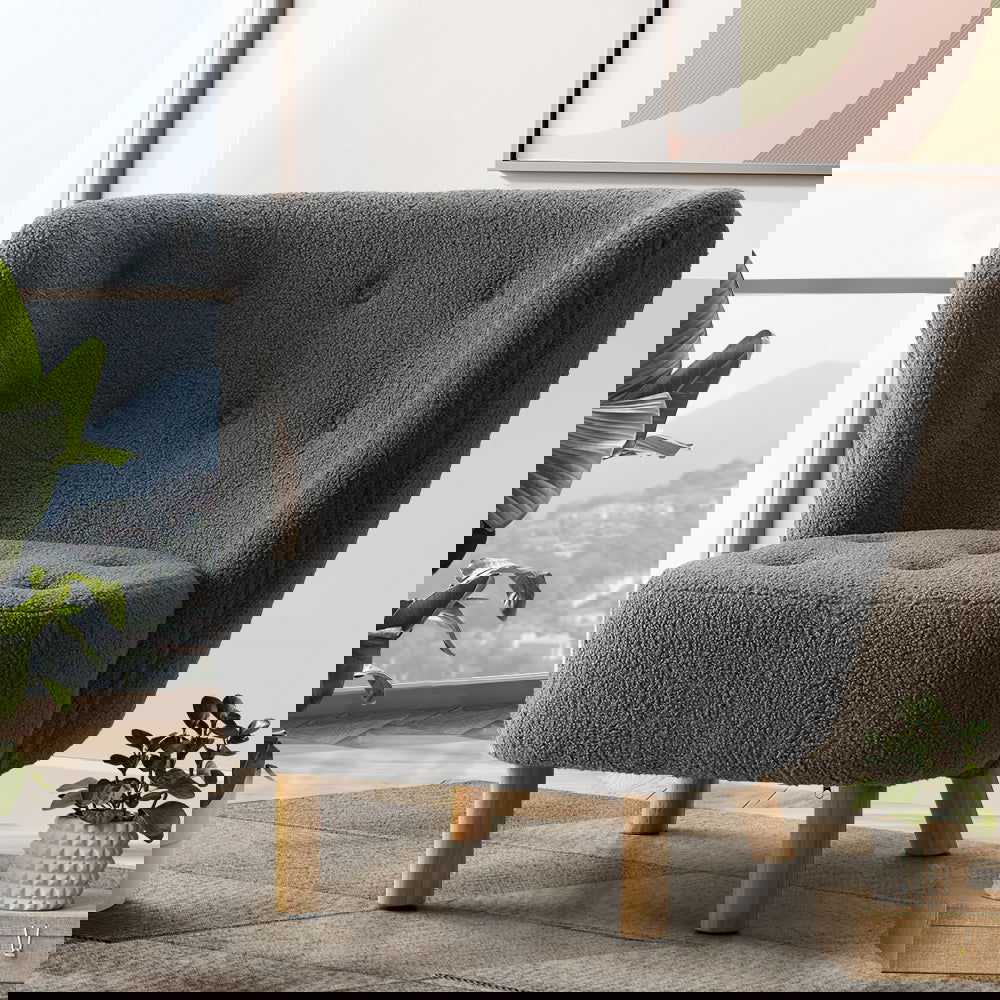 Artiss Armchair Lounge Accent Chair Armchairs Couch Chairs Sofa Bedroom Charcoal - Cosy Abode