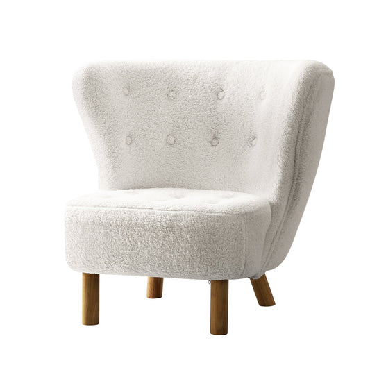 Artiss Armchair Lounge Accent Chair Armchairs Couch Chairs Sofa Bedroom White - Cosy Abode