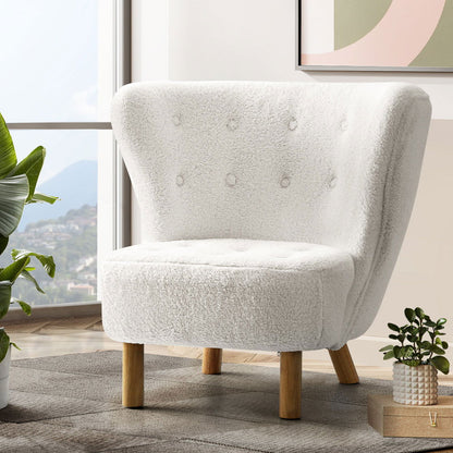 Artiss Armchair Lounge Accent Chair Armchairs Couch Chairs Sofa Bedroom White - Cosy Abode