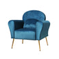Artiss Armchair Lounge Chair Accent Chairs Armchairs Sofa Navy Velvet Cushion - Cosy Abode