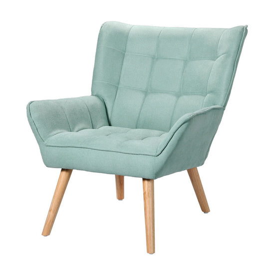 Artiss Armchair Lounge Chair Accent Chairs Sofa Linen Fabric Cushion Seat Blue - Cosy Abode