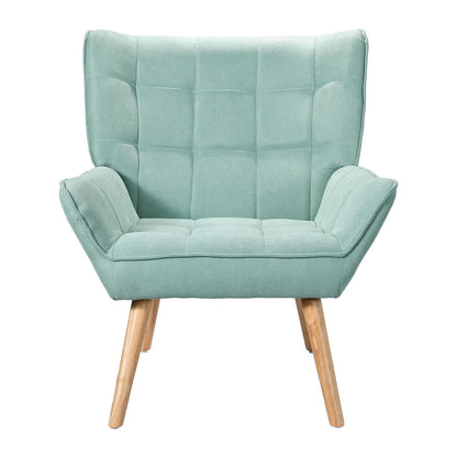 Artiss Armchair Lounge Chair Accent Chairs Sofa Linen Fabric Cushion Seat Blue - Cosy Abode