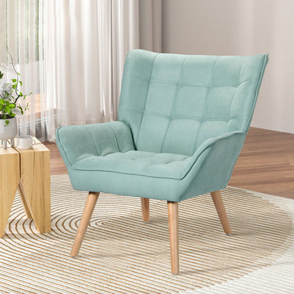 Artiss Armchair Lounge Chair Accent Chairs Sofa Linen Fabric Cushion Seat Blue - Cosy Abode