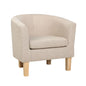 Artiss Armchair Lounge Chair Tub Accent Armchairs Fabric Sofa Chairs Beige - Cosy Abode
