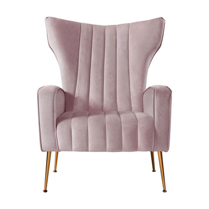Artiss Armchair Pink Velvet Kate - Cosy Abode