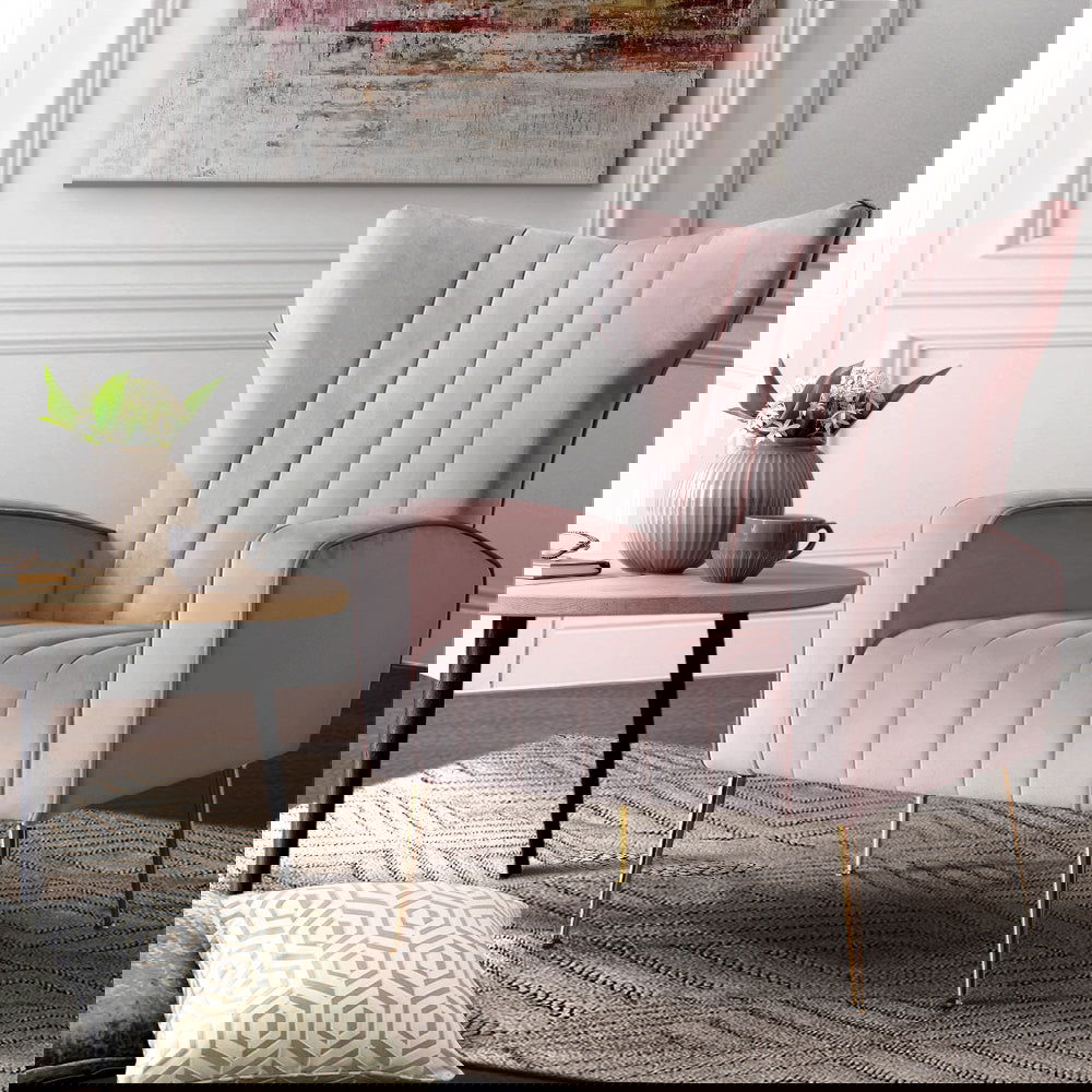 Artiss Armchair Pink Velvet Kate - Cosy Abode