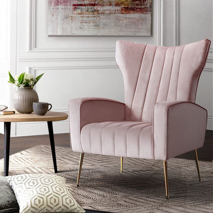 Artiss Armchair Pink Velvet Kate - Cosy Abode