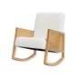 Artiss Armchair Rocking Chair Boucle Rattan White - Cosy Abode