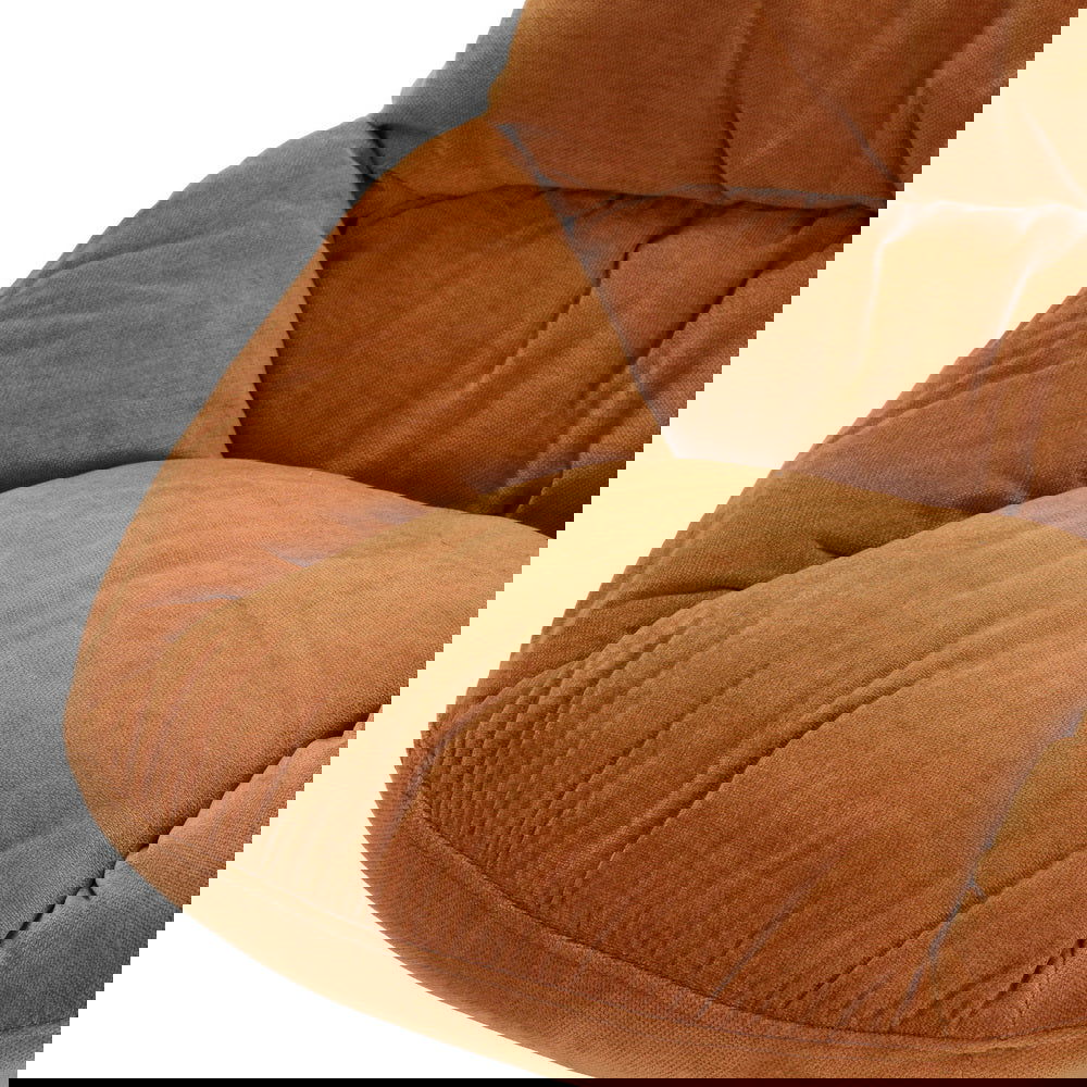 Artiss Armchair Set with Ottoman Linen Fabric Orange Yaro - Cosy Abode