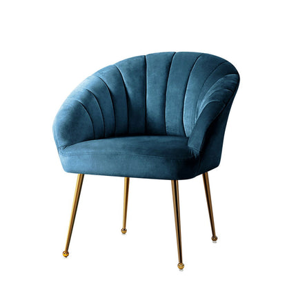 Artiss Armchair Velvet Blue Eloise - Cosy Abode