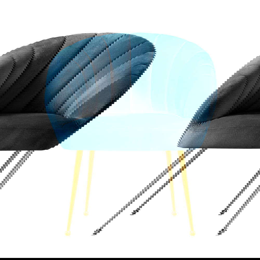 Artiss Armchair Velvet Blue Eloise - Cosy Abode