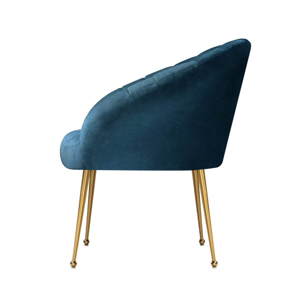 Artiss Armchair Velvet Blue Eloise - Cosy Abode